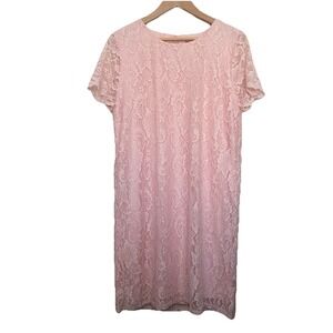 Juicy Couture Mini Dress Womens Size XL Pink Lace Overlay Party Romantic Dainty